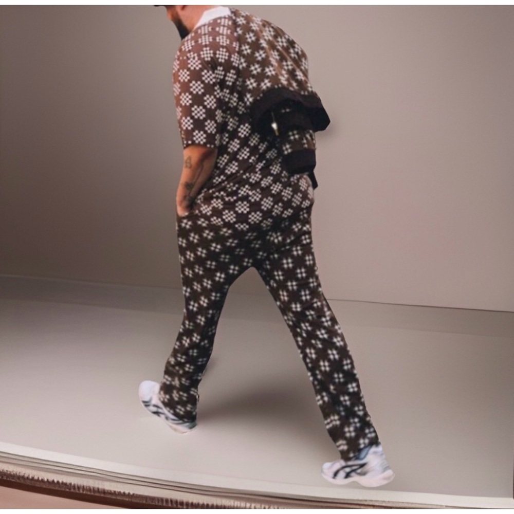 Bogey Boys NWOT Brown Big Checked Golf Pants Unisex